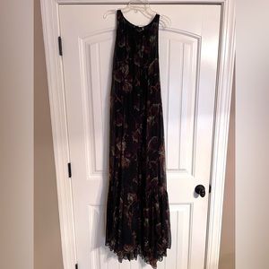 FREE PEOPLE black floral maxi dress!!